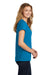 Port & Company LPC455V Womens Fan Favorite Short Sleeve V-Neck T-Shirt Heather Sapphire Blue Model Side