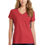 Port & Company Womens Fan Favorite Short Sleeve V-Neck T-Shirt - Heather Team Cardinal Red