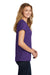 Port & Company LPC455V Womens Fan Favorite Short Sleeve V-Neck T-Shirt Heather Team Purple Model Side