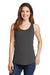 Port & Company LPC54TT Womens Core Tank Top Charcoal Grey Model Front