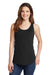 Port & Company LPC54TT Womens Core Tank Top Jet Black Model Front