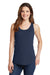 Port & Company LPC54TT Womens Core Tank Top Navy Blue Model Front