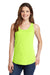 Port & Company LPC54TT Womens Core Tank Top Neon Yellow Model Front