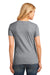 Port & Company LPC54V Womens Core Short Sleeve V-Neck T-Shirt Heather Grey Model Back