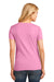 Port & Company LPC54V Womens Core Short Sleeve V-Neck T-Shirt Candy Pink Model Back