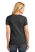 Port & Company LPC54V Womens Core Short Sleeve V-Neck T-Shirt Heather Dark Grey Model Back