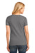 Port & Company LPC54V Womens Core Short Sleeve V-Neck T-Shirt Medium Grey Model Back