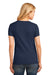 Port & Company LPC54V Womens Core Short Sleeve V-Neck T-Shirt Navy Blue Model Back