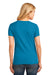 Port & Company LPC54V Womens Core Short Sleeve V-Neck T-Shirt Neon Blue Model Back