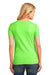 Port & Company LPC54V Womens Core Short Sleeve V-Neck T-Shirt Neon Green Model Back