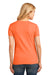 Port & Company LPC54V Womens Core Short Sleeve V-Neck T-Shirt Neon Orange Model Back