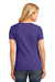 Port & Company LPC54V Womens Core Short Sleeve V-Neck T-Shirt Purple Model Back