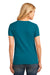 Port & Company LPC54V Womens Core Short Sleeve V-Neck T-Shirt Teal Green Model Back