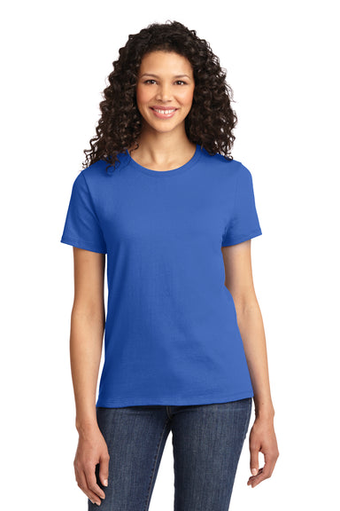 Port & Company LPC61 Womens Essential Short Sleeve Crewneck T-Shirt Royal Blue Model Front