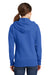 Port & Company LPC78ZH Womens Core Pill Resistant Fleece Full Zip Hooded Sweatshirt Hoodie Royal Blue Model Back