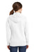 Port & Company LPC78ZH Womens Core Pill Resistant Fleece Full Zip Hooded Sweatshirt Hoodie White Model Back