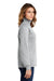 Sport-Tek LST253 Womens Shrink Resistant Fleece 1/4 Zip Sweatshirt Heather Grey Model Side