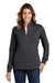 Sport-Tek LST253 Womens Shrink Resistant Fleece 1/4 Zip Sweatshirt Heather Graphite Grey Model Front