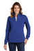 Sport-Tek LST253 Womens Shrink Resistant Fleece 1/4 Zip Sweatshirt True Royal Blue Model Front