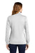 Sport-Tek LST253 Womens Shrink Resistant Fleece 1/4 Zip Sweatshirt White Model Back