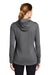 Sport-Tek LST296 Womens Moisture Wicking Fleece Hooded Sweatshirt Hoodie Heather Dark Grey Model Back