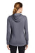 Sport-Tek LST296 Womens Moisture Wicking Fleece Hooded Sweatshirt Hoodie Heather True Navy Blue Model Back