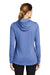 Sport-Tek LST296 Womens Moisture Wicking Fleece Hooded Sweatshirt Hoodie Heather True Royal Blue Model Back