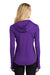 Sport-Tek LST358 Womens Competitor Moisture Wicking Long Sleeve Hooded T-Shirt Hoodie Purple Model Back