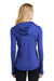 Sport-Tek LST358 Womens Competitor Moisture Wicking Long Sleeve Hooded T-Shirt Hoodie True Royal Blue Model Back