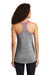 Sport-Tek LST396 Womens Electric Heather Moisture Wicking Tank Top Black Electric/Neon Pink Model Back