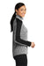 Sport-Tek LST397 Womens Electric Heather Moisture Wicking 1/4 Zip Sweatshirt Black Electric/Black Model Side