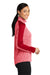 Sport-Tek LST397 Womens Electric Heather Moisture Wicking 1/4 Zip Sweatshirt Deep Red Electric/Deep Red Model Side