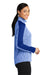 Sport-Tek LST397 Womens Electric Heather Moisture Wicking 1/4 Zip Sweatshirt True Royal Blue Electric/True Royal Blue Model Side