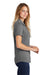 Sport-Tek LST405 Womens Moisture Wicking Short Sleeve Polo Shirt Heather Dark Grey Model Side