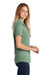 Sport-Tek LST405 Womens Moisture Wicking Short Sleeve Polo Shirt Heather Forest Green Model Side