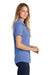 Sport-Tek LST405 Womens Moisture Wicking Short Sleeve Polo Shirt Heather True Royal Blue Model Side