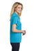 Sport-Tek LST550 Womens Competitor Moisture Wicking Short Sleeve Polo Shirt Atomic Blue Model Side