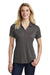 Sport-Tek LST550 Womens Competitor Moisture Wicking Short Sleeve Polo Shirt Iron Grey Model Front