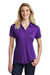 Sport-Tek LST550 Womens Competitor Moisture Wicking Short Sleeve Polo Shirt Purple Model Front