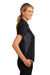 Sport-Tek LST655 Womens Sport-Wick Moisture Wicking Short Sleeve Polo Shirt Black/Iron Grey Model Side