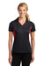 Sport-Tek LST655 Womens Sport-Wick Moisture Wicking Short Sleeve Polo Shirt Black/True Red Model Front