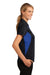 Sport-Tek LST655 Womens Sport-Wick Moisture Wicking Short Sleeve Polo Shirt Black/True Royal Blue Model Side