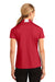 Sport-Tek LST655 Womens Sport-Wick Moisture Wicking Short Sleeve Polo Shirt True Red/White Model Back