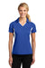 Sport-Tek LST655 Womens Sport-Wick Moisture Wicking Short Sleeve Polo Shirt True Royal Blue/White Model Front