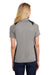 Sport-Tek LST665 Womens Heather Contender Moisture Wicking Short Sleeve Polo Shirt Heather Vintage Grey/Black Model Back