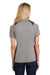 Sport-Tek LST665 Womens Heather Contender Moisture Wicking Short Sleeve Polo Shirt Heather Vintage Grey/Maroon Model Back