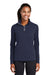 Sport-Tek LST860 Womens Sport-Wick Moisture Wicking 1/4 Zip Sweatshirt True Navy Blue Model Front