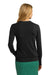 Port Authority LSW285 Womens Long Sleeve V-Neck Sweater Black Model Back