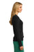 Port Authority LSW285 Womens Long Sleeve V-Neck Sweater Black Model Side