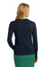 Port Authority LSW285 Womens Long Sleeve V-Neck Sweater Navy Blue Model Back